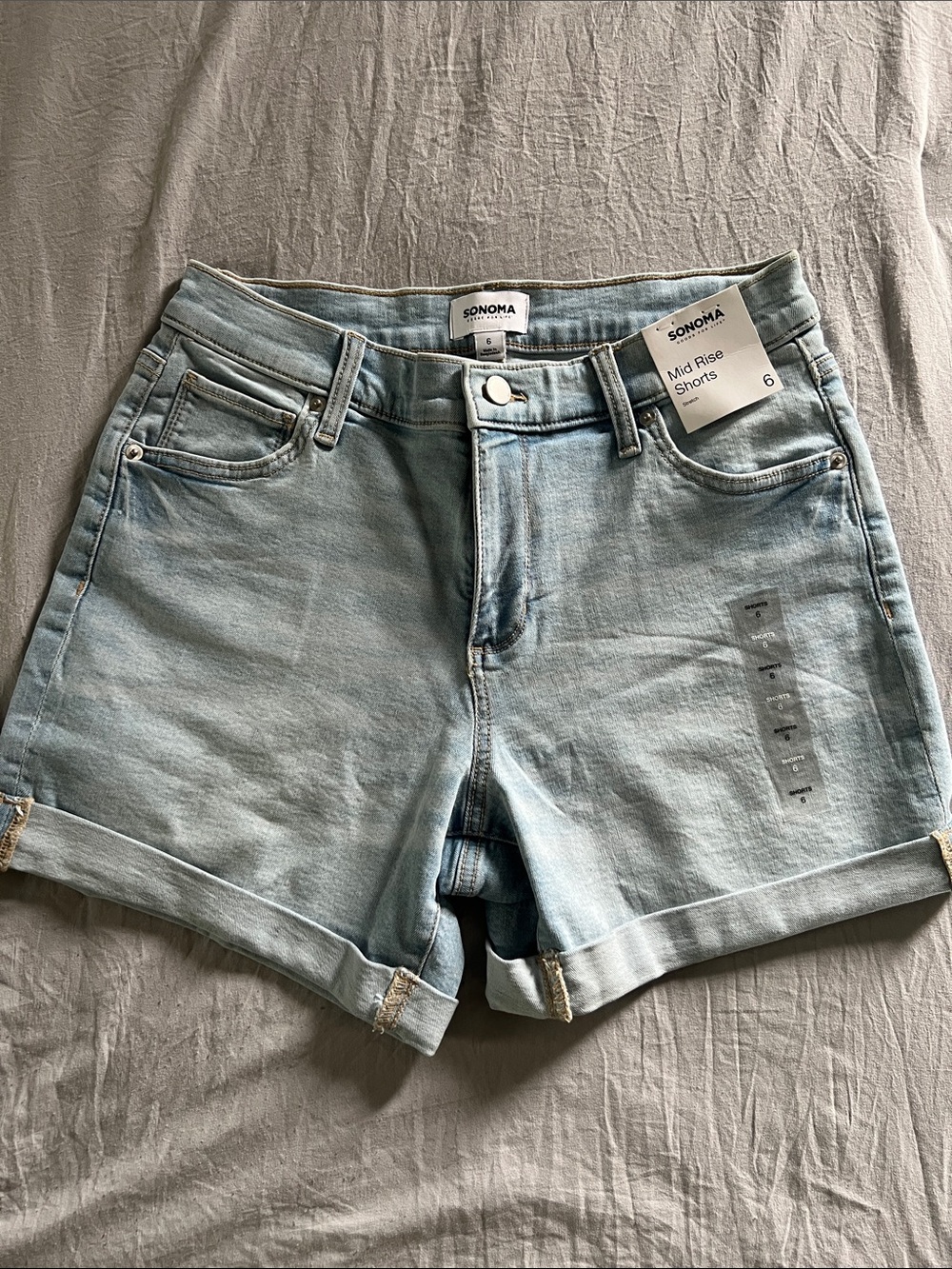 SONOMA Light Blue Denim Mid-Rise Jean Shorts